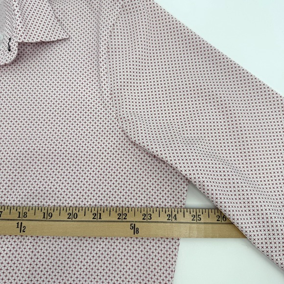 Mizzen+Main Leeward Shirt Men's XL Trim Red Geometric Stretch - Picture 4 of 11